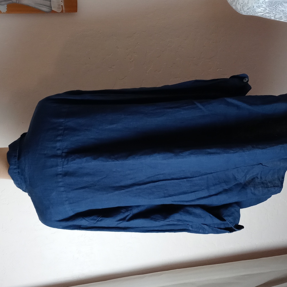 NWT Bryn Walker Navy Button Down Tunic - Picture 4 of 8